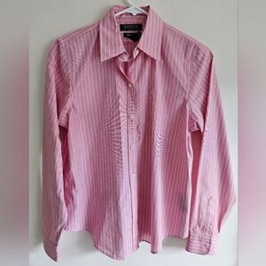 Lauren Ralph Lauren pink stripped shirt PM